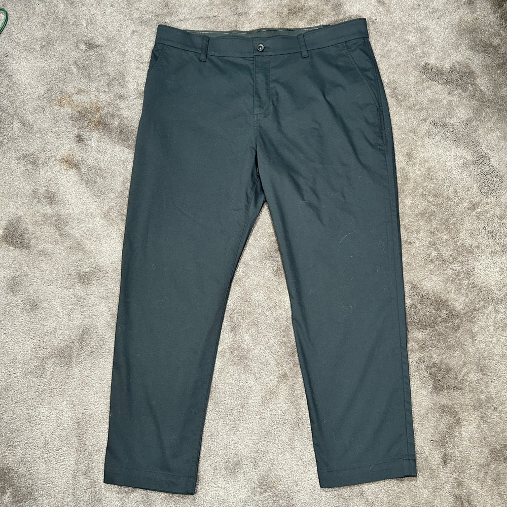 Nike Dri-FIT Golf Pants Mens 38x30 Black Solid Chino Trousers DA4089-010